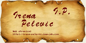 Irena Pelević vizit kartica